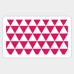 Pink and White Triangle Seamless Pattern 002#001 Sticker